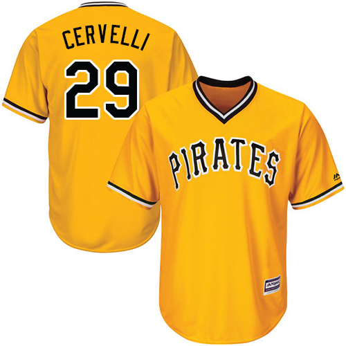 Pirates #29 Francisco Cervelli Gold Cool Base Stitched Youth MLB Jersey - Click Image to Close